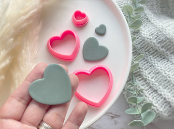 Valentines Heart Love Shape Collection Polymer Clay  Cutter | Fondant Cutter | Cookie Cutter